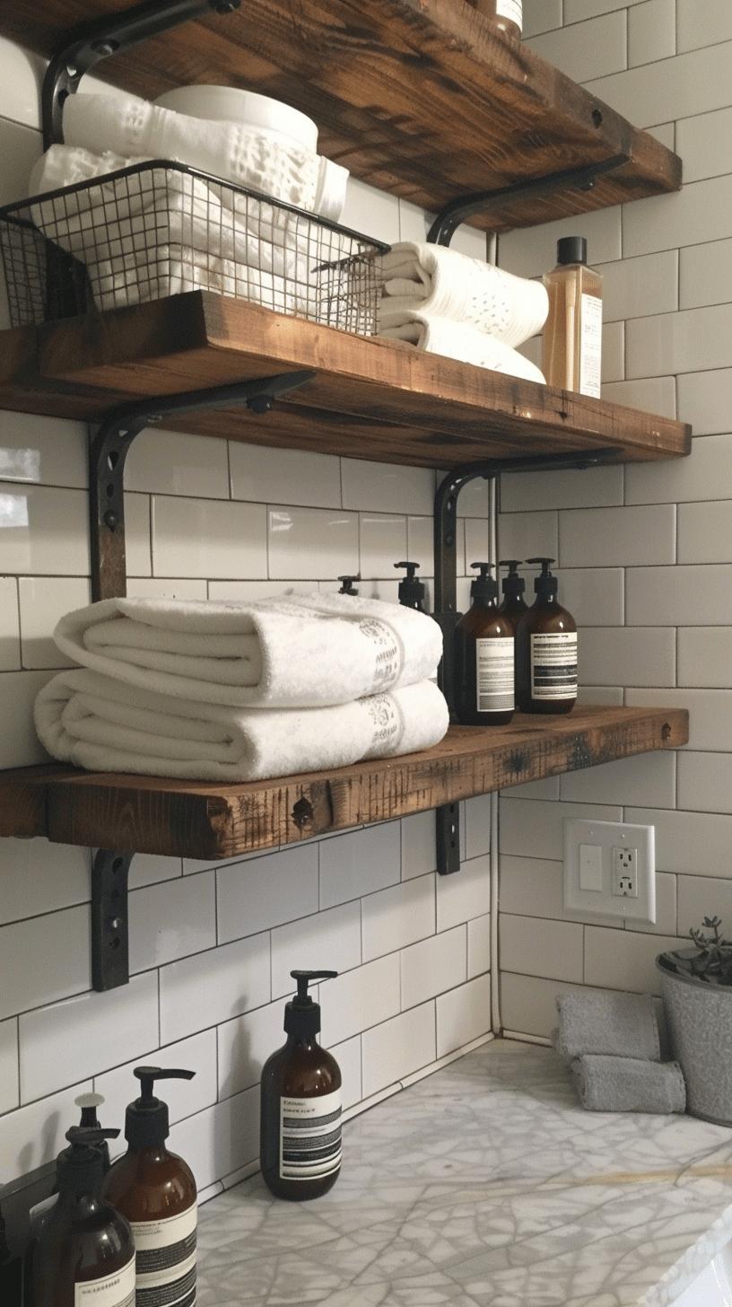Best Materials for Farmhouse Bathroom Shelves-1.jpg