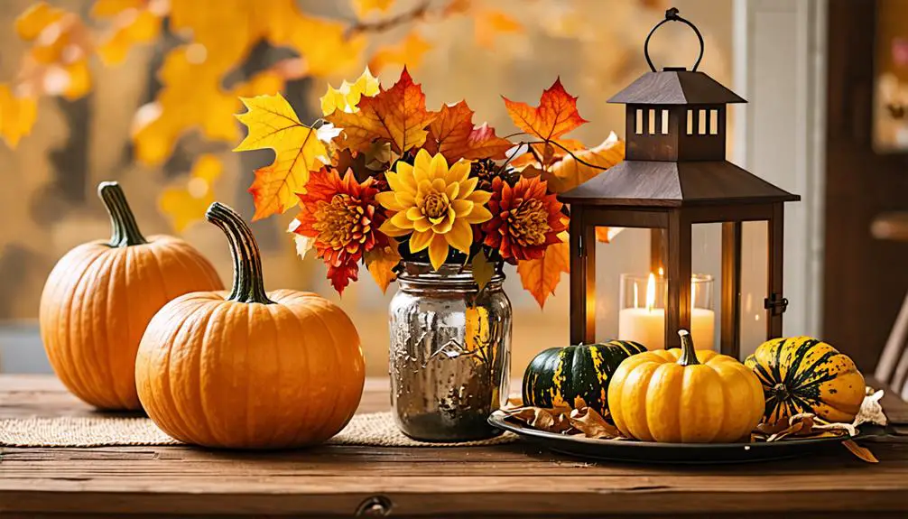 autumn inspired decorative arrangements