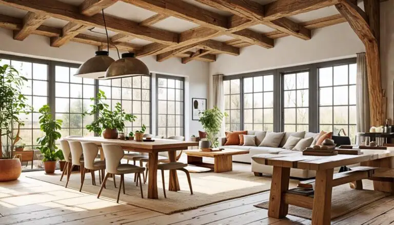 contemporary rustic living space
