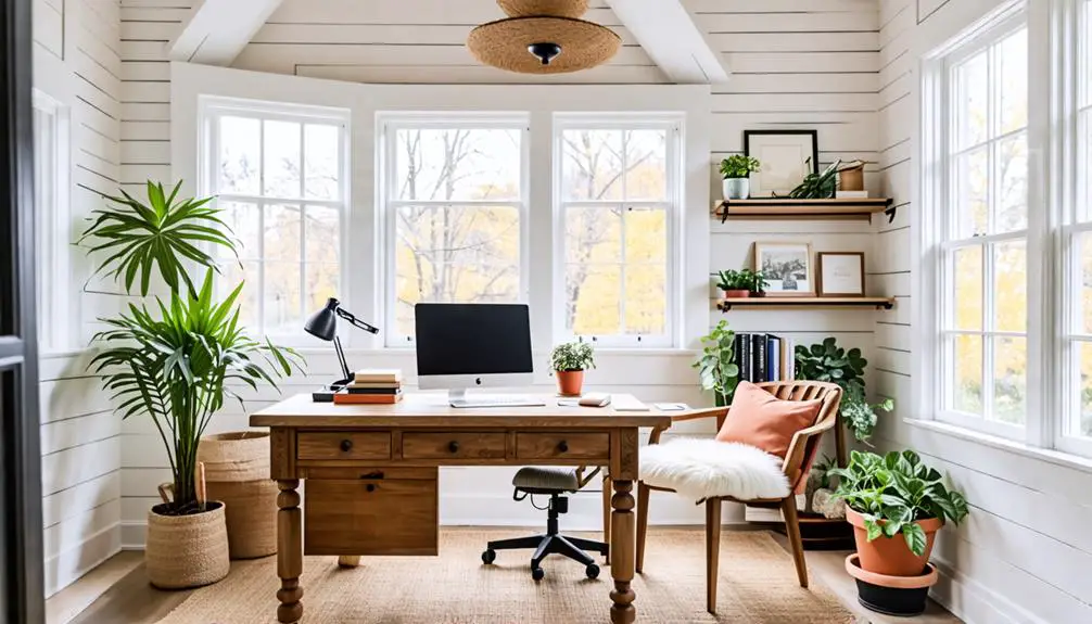 contemporary rustic workspace design