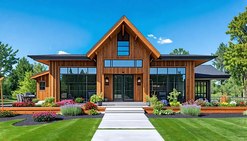 contemporary single story farmhouse