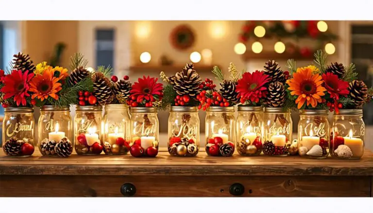seasonal mason jar decor