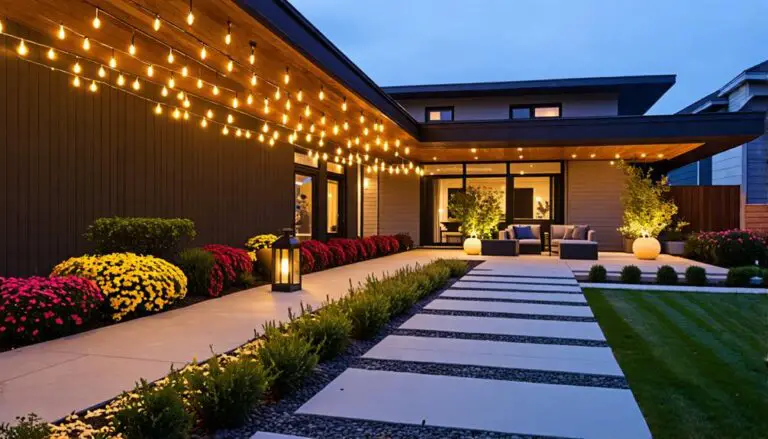 seasonal modern front yard decor