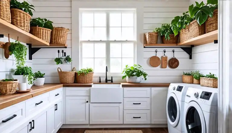 stylish contemporary laundry space