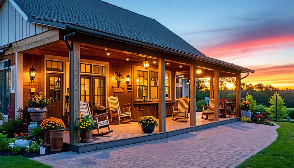 stylish wrap around porches