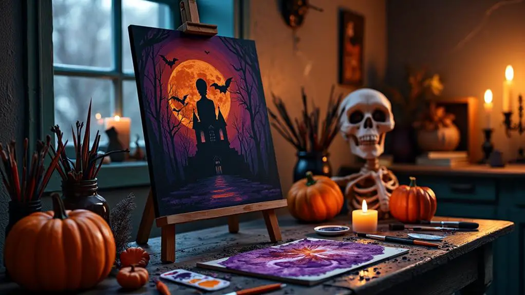 art materials for halloween