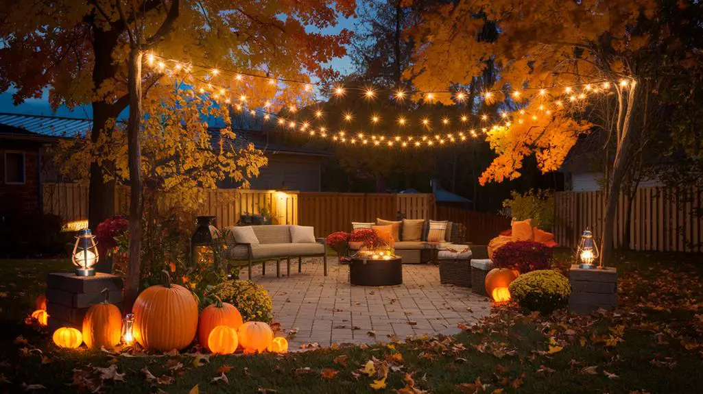 autumn evening festive lighting