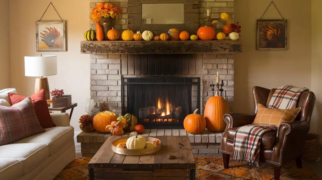 autumn harvest decorations abound