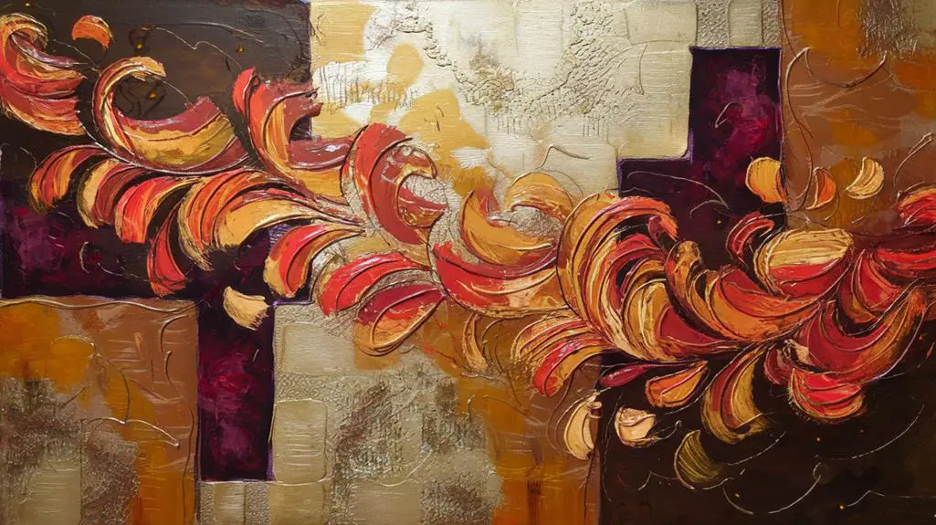 autumn inspired abstract artwork