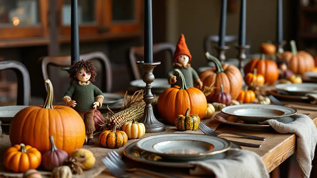 autumn inspired dining arrangements