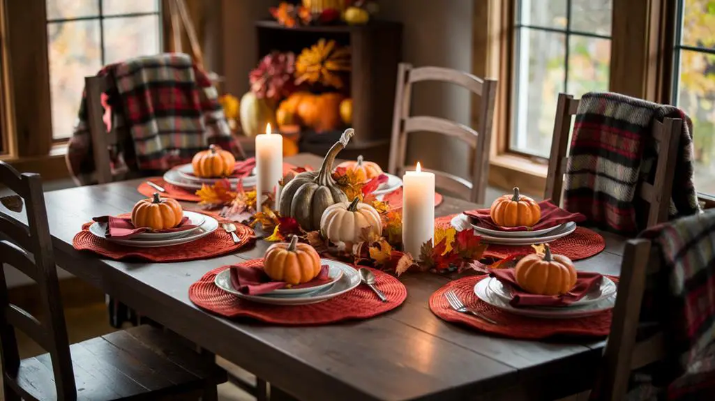 autumn inspired dining decor