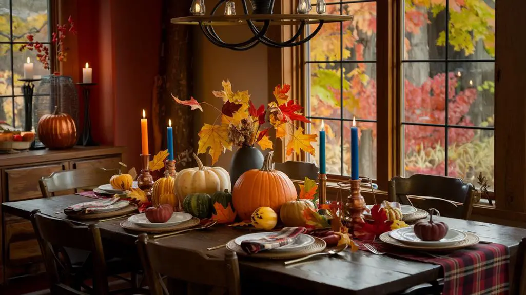 autumn inspired dining room decor