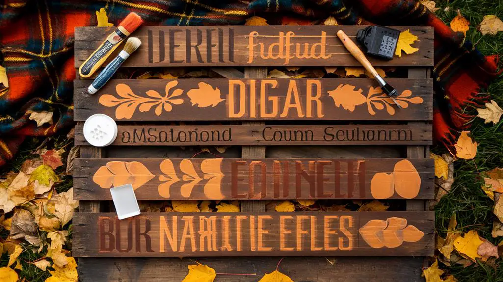 autumn inspired typography crafts