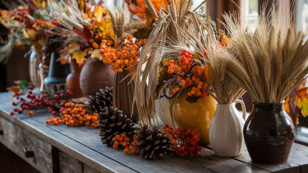 autumn natural decor elements