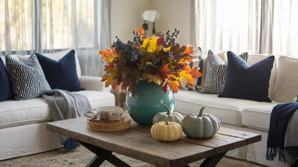 autumn nature blue decor