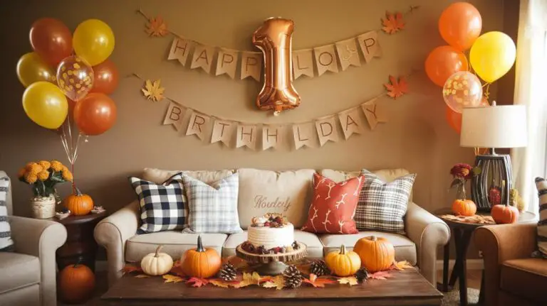 autumn themed first birthday celebration