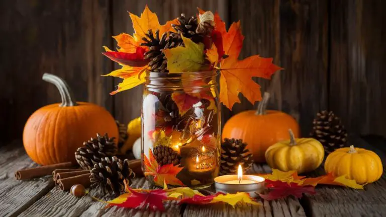 autumn themed jar crafts