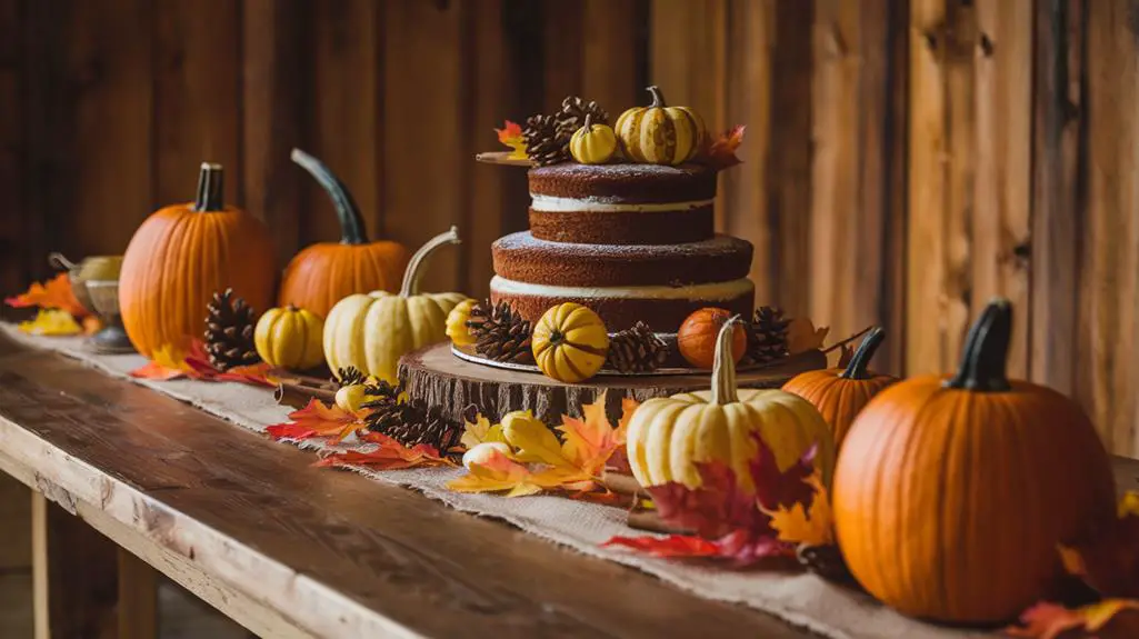 autumn themed pumpkin decor