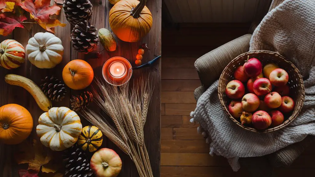 autumn themed table decorations