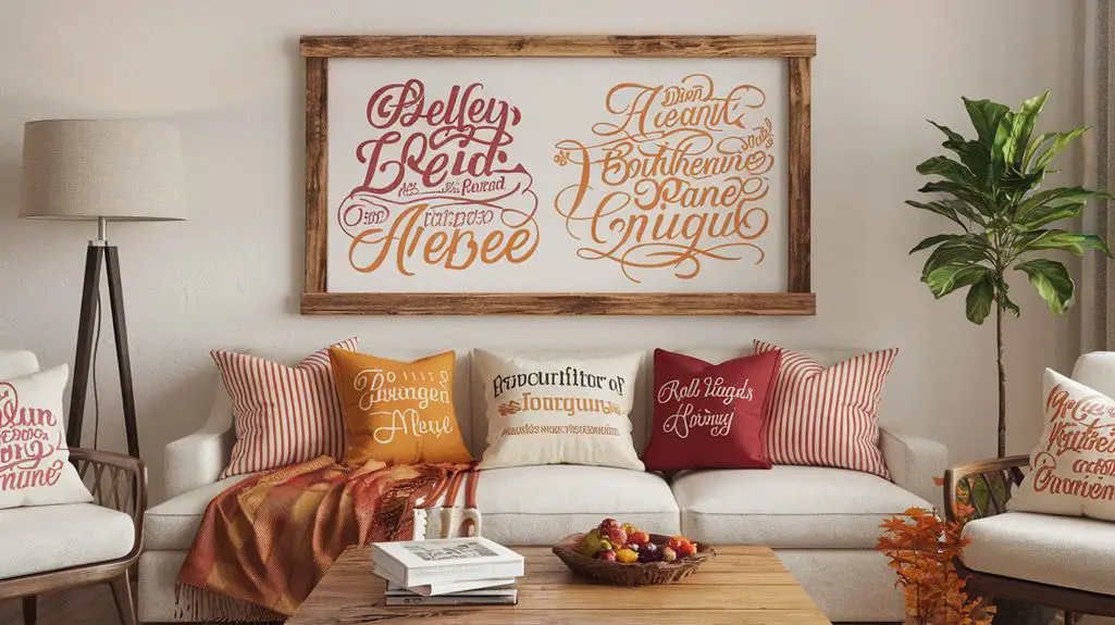 autumn typography color palettes