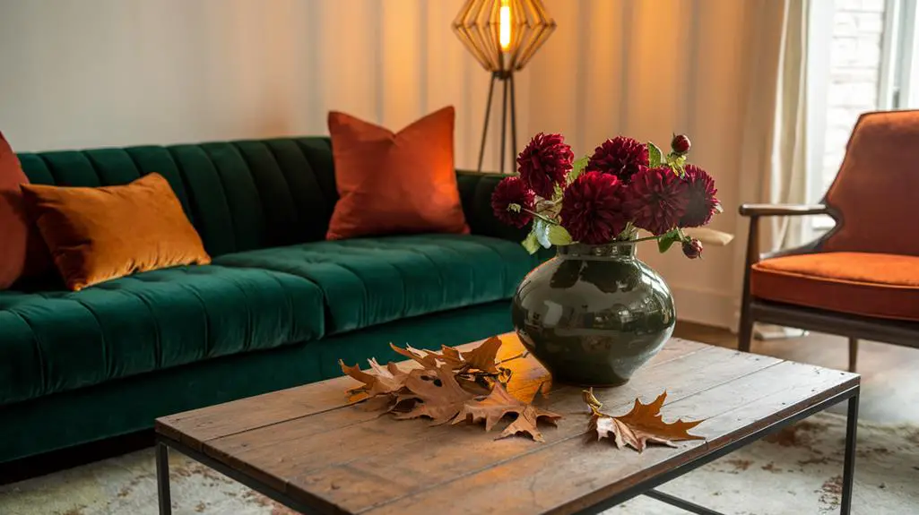 autumnal green color combination