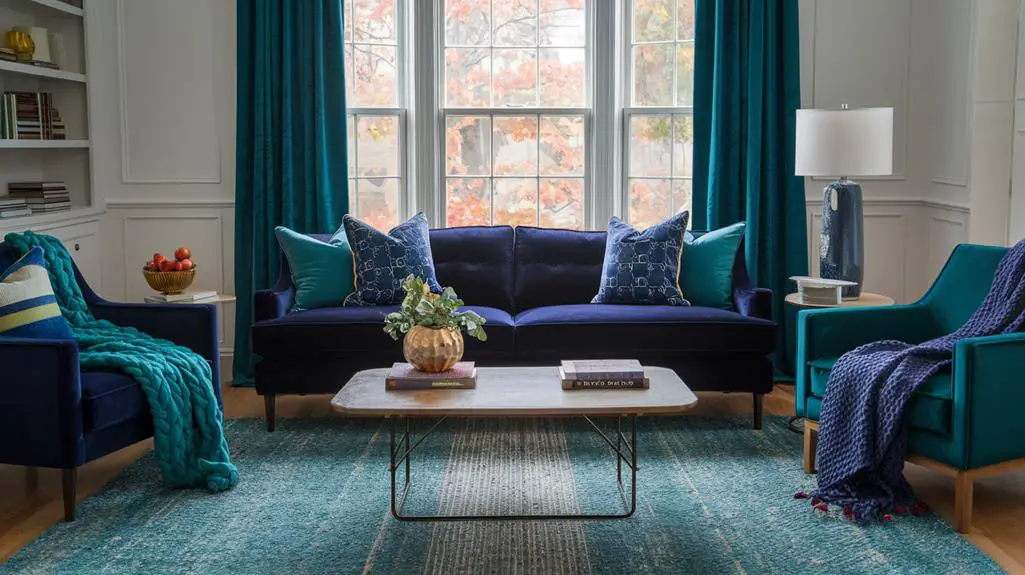 blue textiles and textures