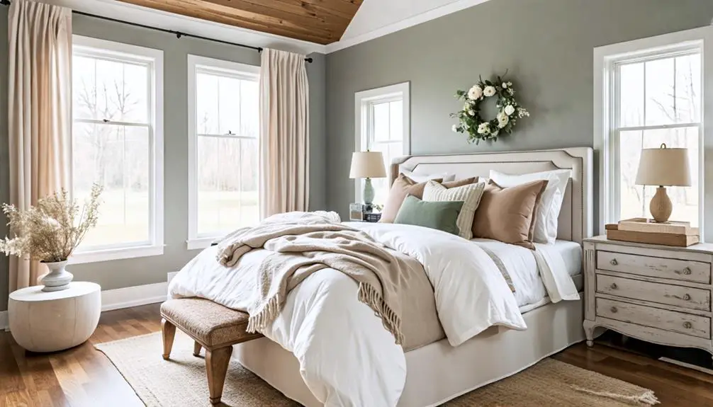 calming farmhouse bedroom colors