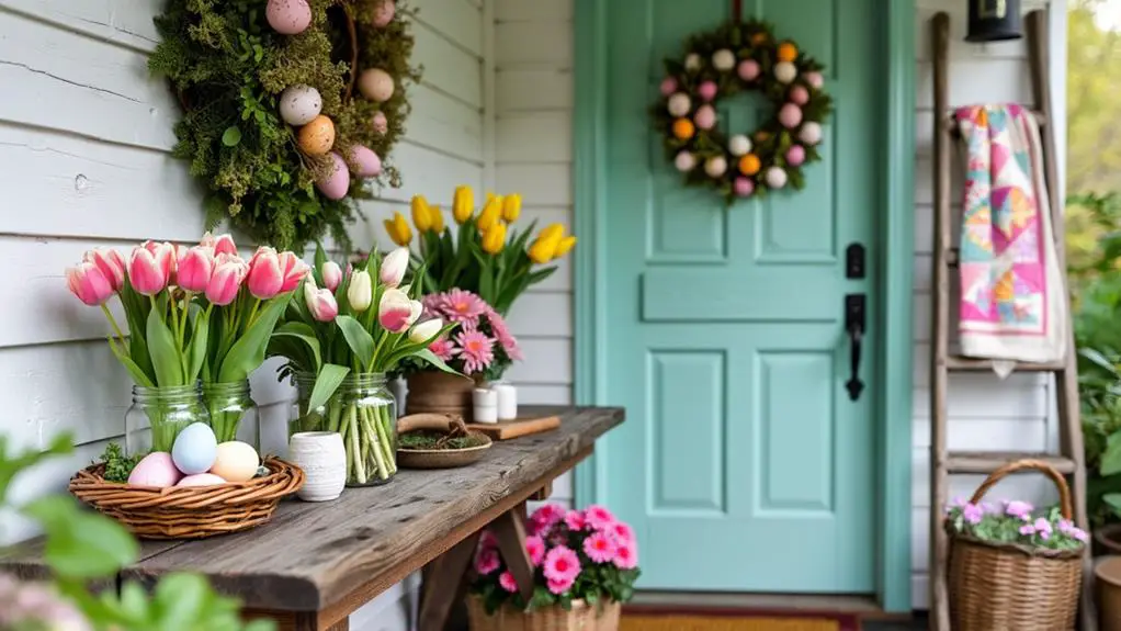 charming easter entryway decor