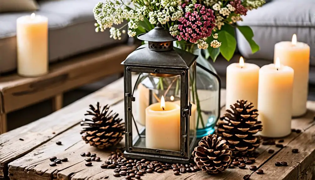 charming rustic coffee table decor