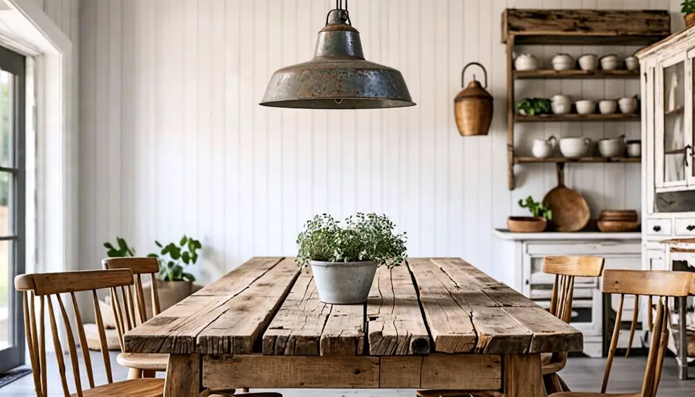 charming rustic dining tables