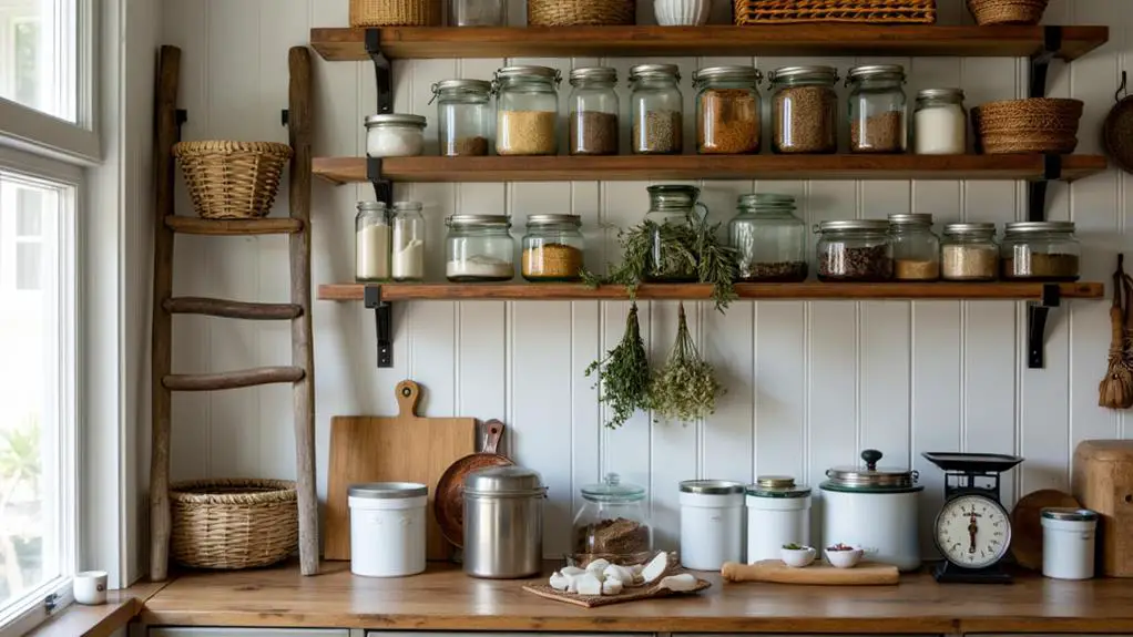 chic farmhouse pantry organization