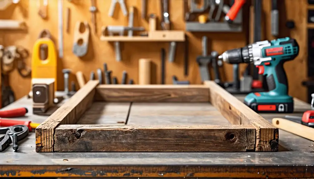 construct the bench structure