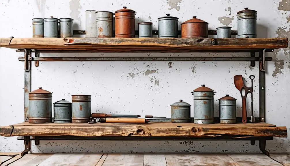 constructing rustic farmhouse shelves