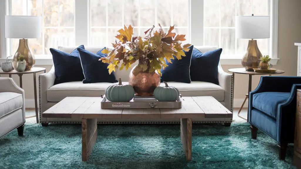 cool blue fall decor