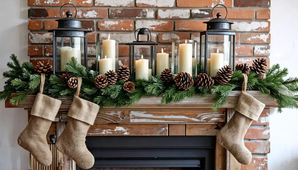 cozy farmhouse mantel decor