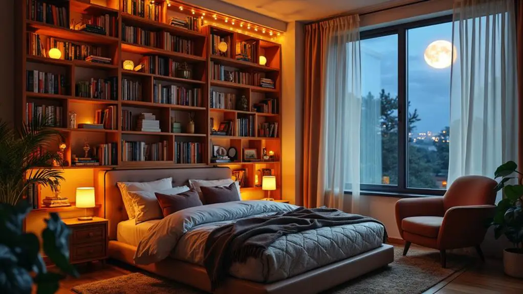 cozy reading atmosphere created