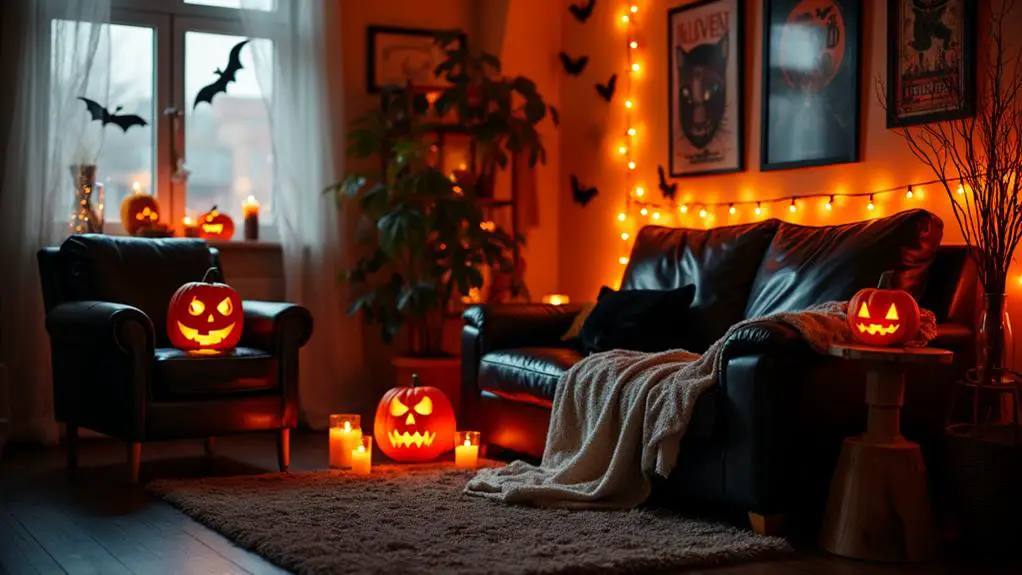 cozy spooky halloween decor