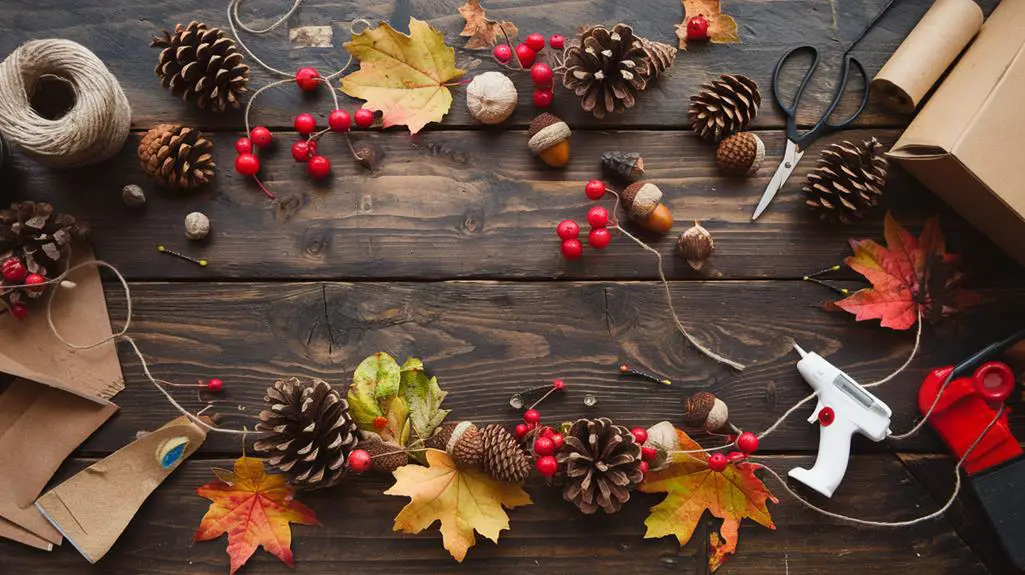 crafting decorative garland supplies