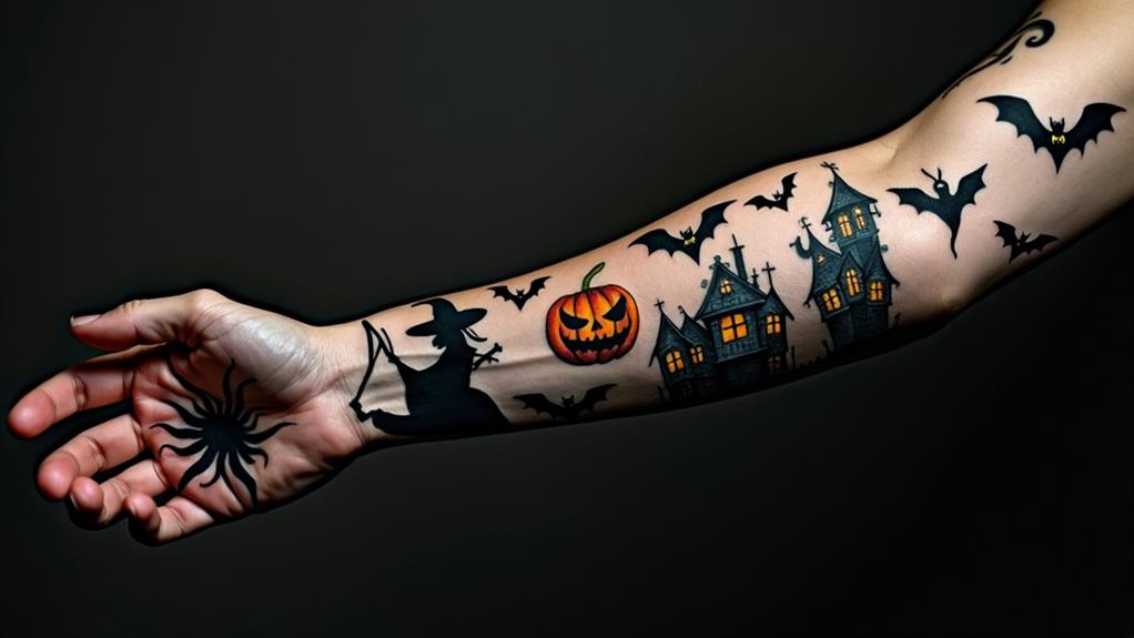 creative halloween ink placement