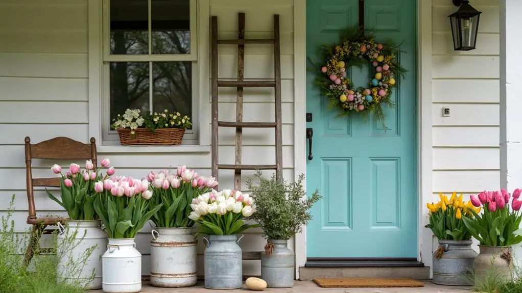 creative springtime outdoor decor