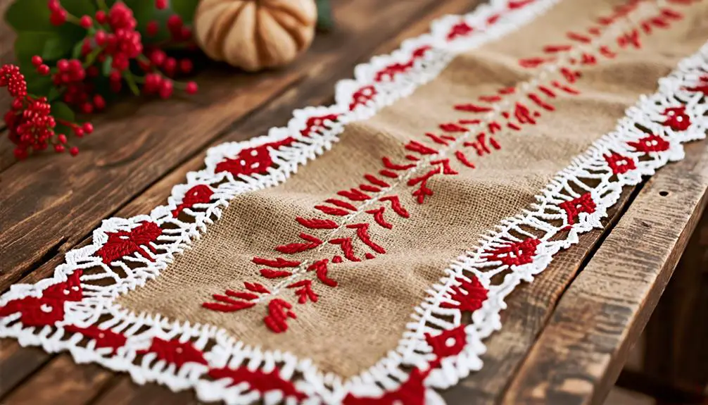 decorative trim or stitching