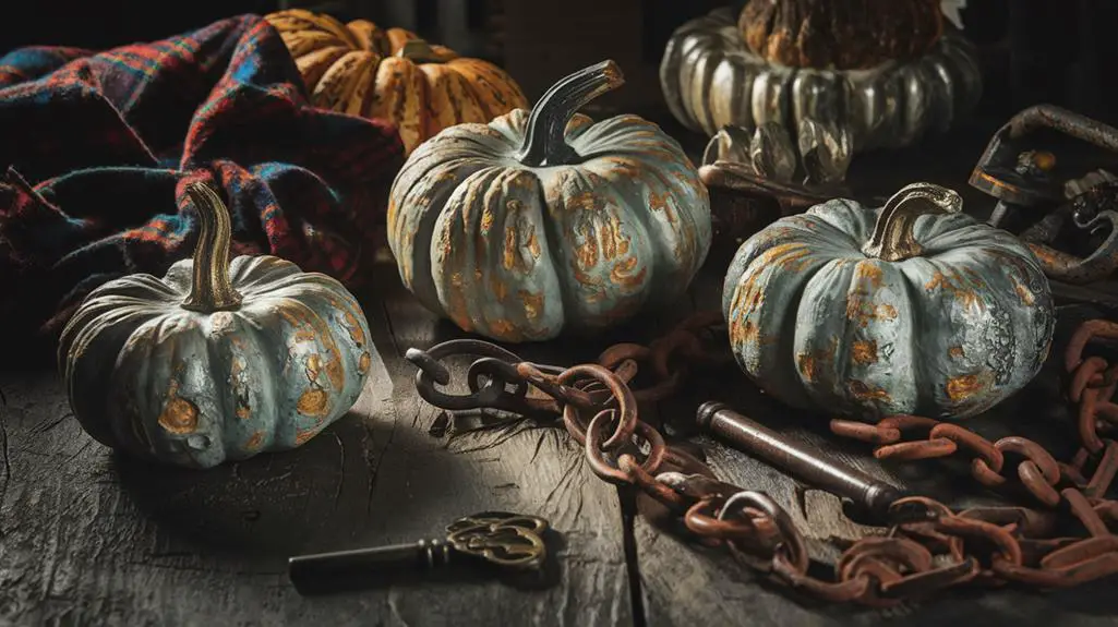 edgy autumn pumpkin decor