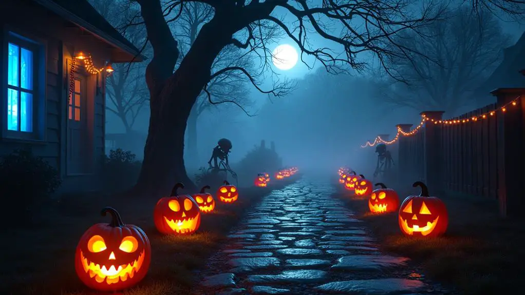 eerie garden light installations