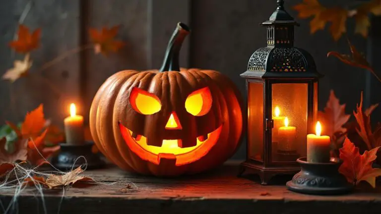 eerie halloween lantern decor