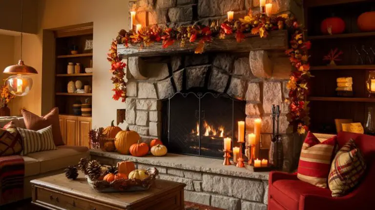 enchanting fireplace fall decor