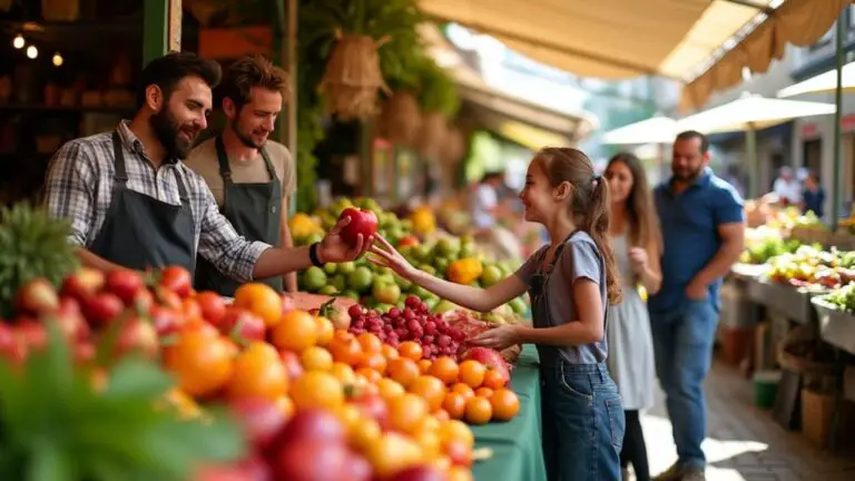family farmers market exploration