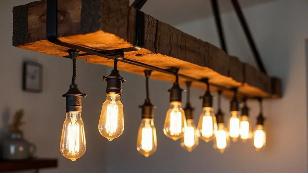 farmhouse lighting material choices