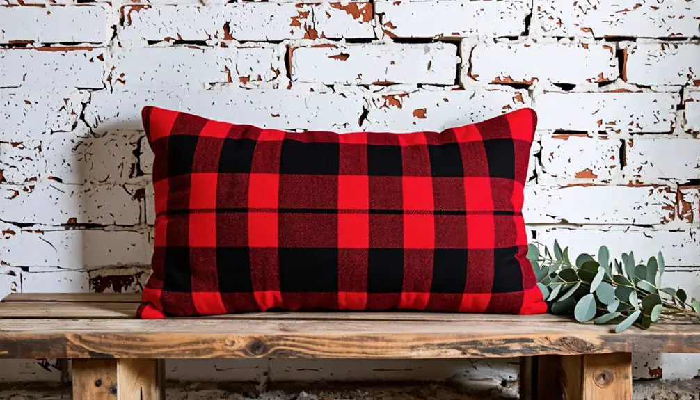 farmhouse plaid pillow ideas