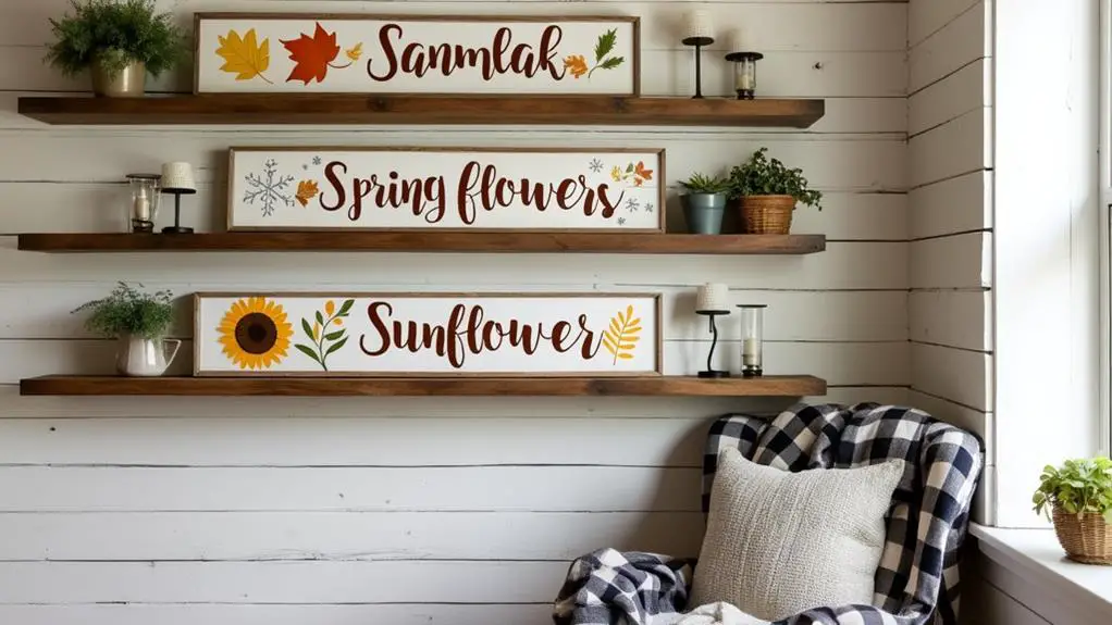 farmhouse sign seasonal rotation