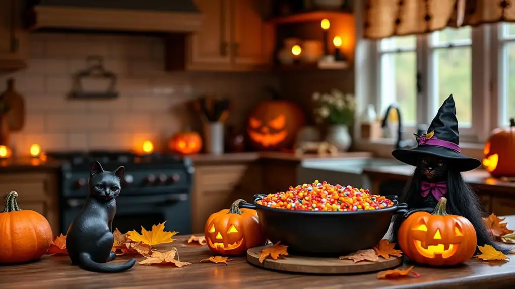 festive halloween kitchen decor